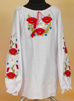 Машинна вишивка - блузка польові квіти